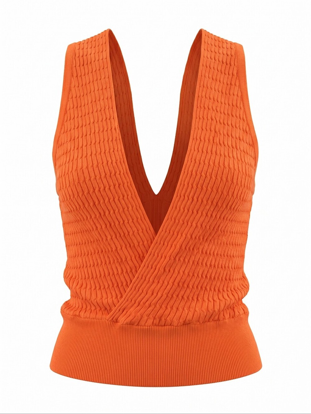 Zara Tank Top Knit Wrap Deep V-neck Sleeveless Festival Whimsical Vibrant